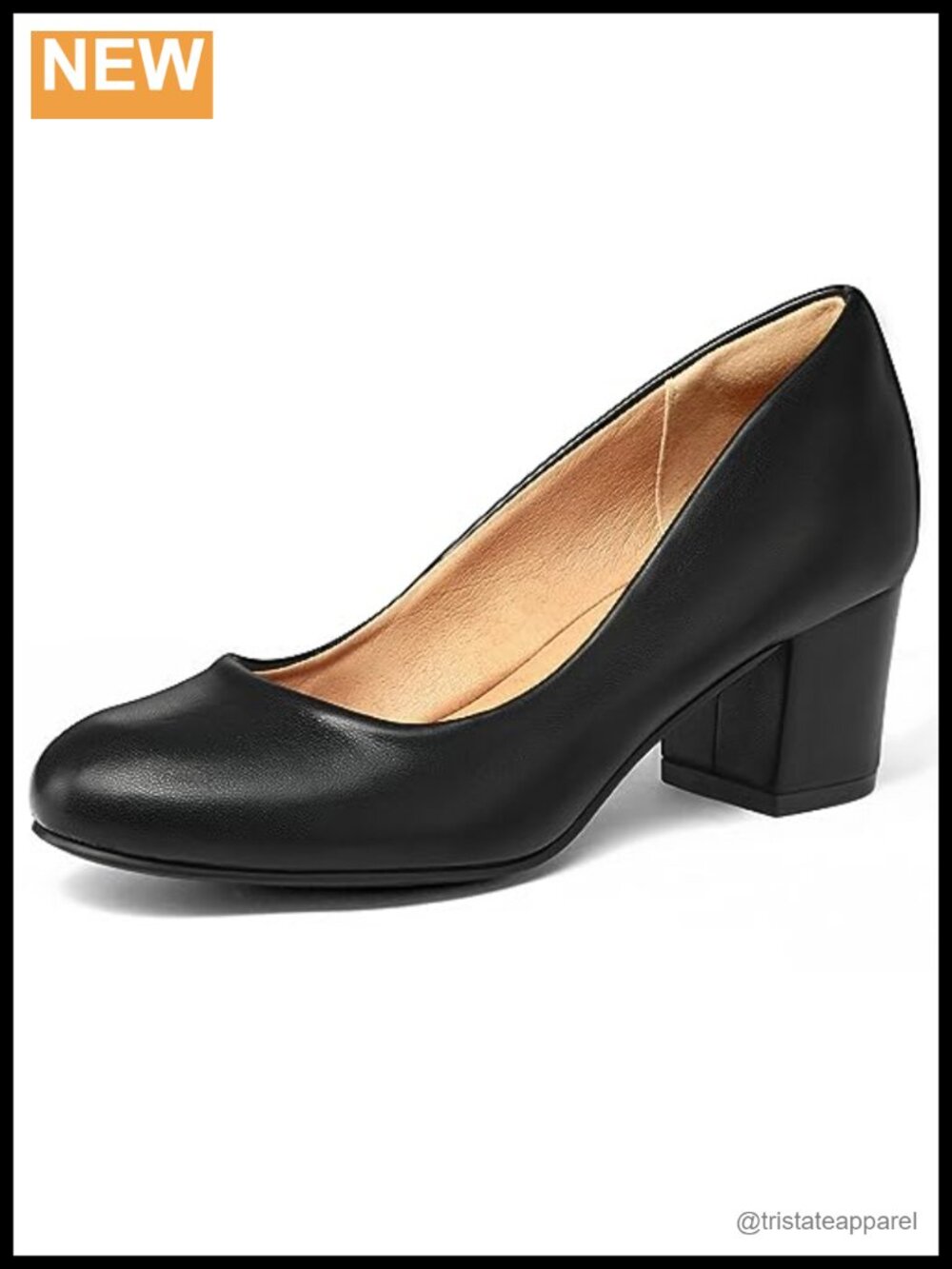 Women's Low Chunky Block Heel Round Toe Pump Comfort Dress Shoes